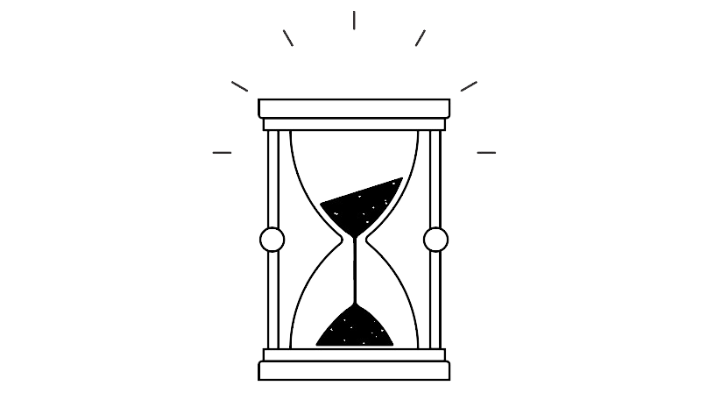 hourglasses in black